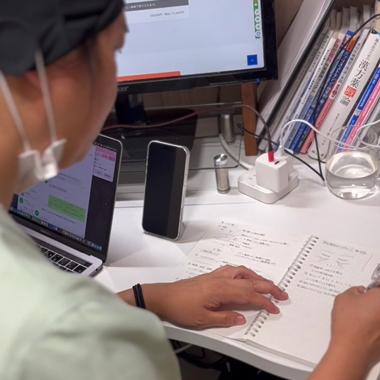 外薗先生勉強風景