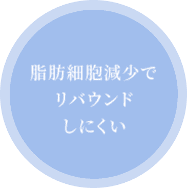 脂肪細胞減少でリバウンドしにくい