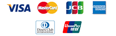 VISA、MASTER、JCB、AMEX、ダイナースクラブ、銀聯のクレジットカード